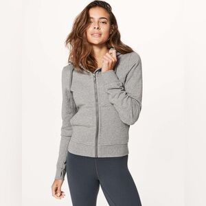Lululemon Women's Press Pause Jacket Heathered Medium Grey Size 8 Stretch